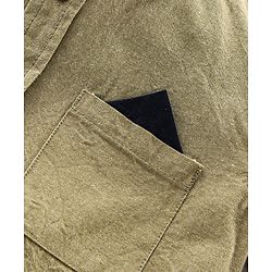 Pine Kids Half Sleeve Solid Shirt with Bow and Shorts Set Softener Wash - Olive White