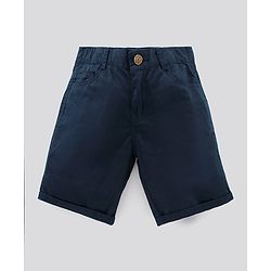 Pine Kids Half Sleeve Shirt and Shorts Set with Bow - Pink Navy