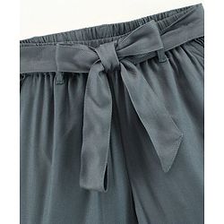 Pine Kids Full Length Solid Color Lounge Pants With Tie-Up At Waistband - Grey