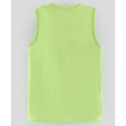 Pine Kids Sleeveless Biowash Tee Car Print - Light Green
