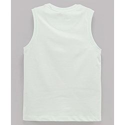 Pine Kids Sleeveless Bio Washed Printed Tee - Blue