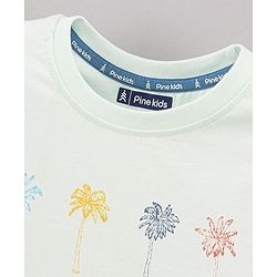 Pine Kids Sleeveless Bio Washed Printed Tee - Blue