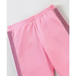 Pine Kids Organic Cotton And Biowash Ankle Length Legging - Pink