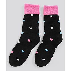 Pine Kids Anti Microbial Washed Soft Terry Socks Set of 2 Pairs - Black Blue