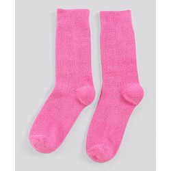 Pine Kids Anti Microbial Washed Soft Terry Socks Set of 2 Pairs - Pink