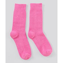 Pine Kids Anti Microbial Washed Soft Terry Socks Set of 2 Pairs - Pink