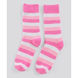 Pine Kids Anti Microbial Washed Soft Terry Socks Set of 2 Pairs - Pink