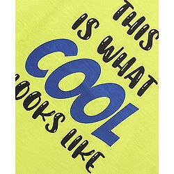 Pine Kids Half Sleeves Biowashed T-Shirt Text Print - Green