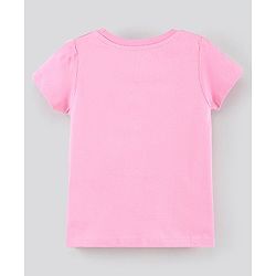 Pine Kids Half Sleeves Cotton Biowashed Foil Print Pack of 3 - Pink Yellow Red
