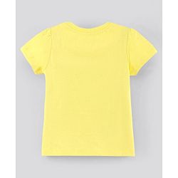 Pine Kids Half Sleeves Cotton Biowashed Foil Print Pack of 3 - Pink Yellow Red