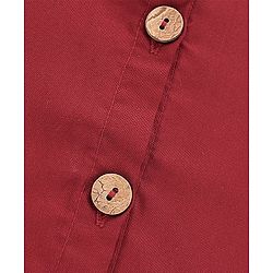Pine Kids Half Sleeves Top & Palazzo Solid Summer Set - Maroon