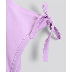 Pine Kids Cold Shoulder Top Placement Print- Purple