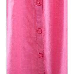 Pine Kids Sleeveless Floral Embroidered Frock - Pink
