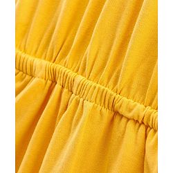 Pine Kids Short Sleeves Solid Biowashed Jumpsuit - Yellow