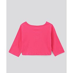 Pine Kids Sleeveless Rayon Frill Frock with Full Sleeves Shrug & Hairband - Pink