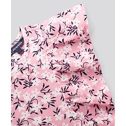 Pine Kids Flutter Sleeves Rayon Top Floral Print - Pink