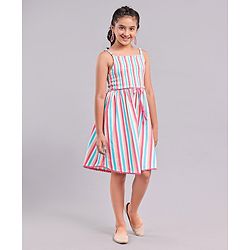 Pine Kids Singlet Striped Smocked Frock - Multicolor