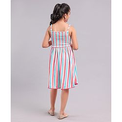Pine Kids Singlet Striped Smocked Frock - Multicolor