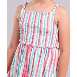 Pine Kids Singlet Striped Smocked Frock - Multicolor