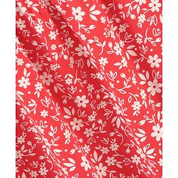 Pine Kids Half Sleeves Tee & Frock Floral Print - Red