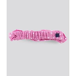 Pine Kids Sleeveless Asymmetrical Frock with Headband Polka Dot Print - Pink