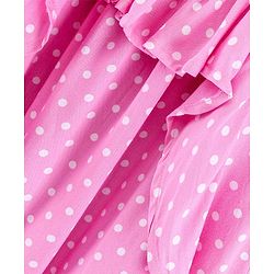 Pine Kids Sleeveless Asymmetrical Frock with Headband Polka Dot Print - Pink