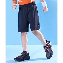 Pine Active Above Knee Length Solid Shorts - Navy