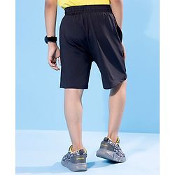 Pine Active Mid Thigh Length Quick Dry Shorts Solid - Black
