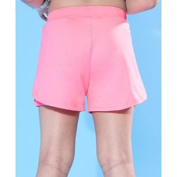 Pine Active Above Knee Length Solid Shorts - Pink