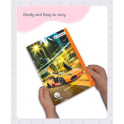 Pine Kids Premium A4 Car Series Single Line Ruled Exercise Notebook Set Pack of 3 - 140 Pages Each