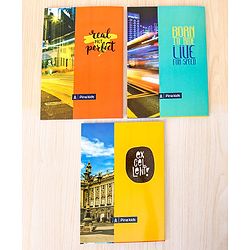 Pine Kids Premium A4 Car Series Single Line Ruled Exercise Notebook Set Pack of 3 - 140 Pages Each