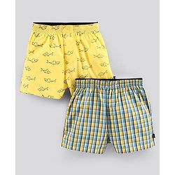 Pine Kids Boxers Shark Print Pack of 2 (Colour May Vary)