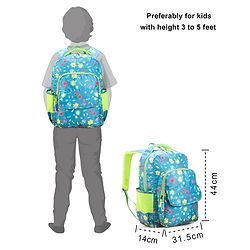 Pine Kids 17 Inch Azure School Backpack Blue