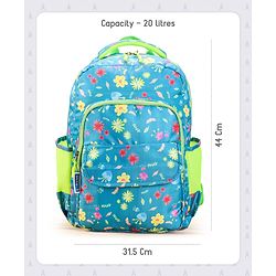 Pine Kids 17 Inch Azure School Backpack Blue