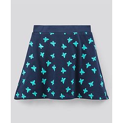Pine Kids Biowashed Skirt Butterfly Print - Blue