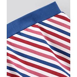 Pine Kids Above Knee Length Biowashed Skirt Stripes Print- Multicolor
