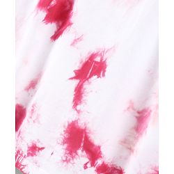 Pine Kids Above Knee Length Biowash Tie & Dye Skirt  - Pink White