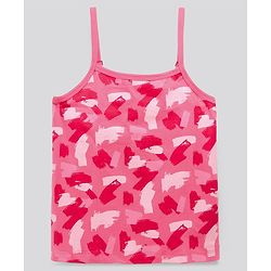 Pine Kids Singlet Sleeves Bio Washed T-Shirt Abstract & Text Print Pack of 2 - Pink Yellow
