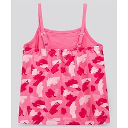 Pine Kids Singlet Sleeves Bio Washed T-Shirt Abstract & Text Print Pack of 2 - Pink Yellow