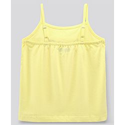 Pine Kids Singlet Sleeves Bio Washed T-Shirt Abstract & Text Print Pack of 2 - Pink Yellow