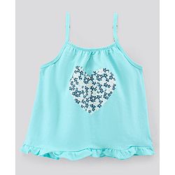 Pine Kids Cotton Sleeveless Tops Printed Pack of 2 - Purple Blue