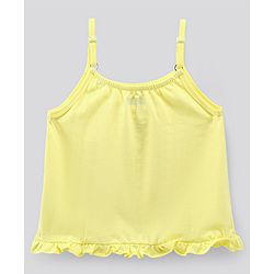 Pine Kids Singlet Sleeves Bio Washed T-Shirt Believe Print - Yellow