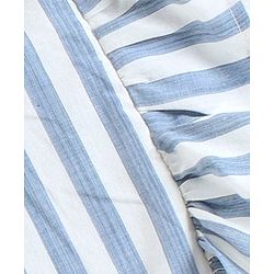 Pine Kids Frilled Sleeves Striped Top And Pant Set - Blue White