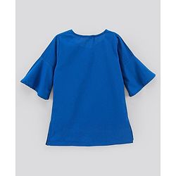 Pine Kids Kurti & Sharara Set with Dupatta Printed- Blue