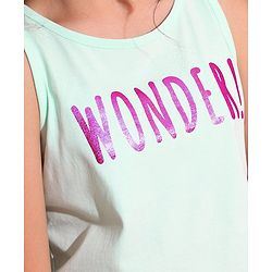 Pine Kids Sleeveless Top & Skirt Set Wonder Print - Pink Blue
