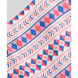 Pine Kids Singlet Sleeves Woven Top With Denim Shorts Printed - Multicolor