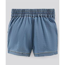 Pine Kids Singlet Sleeves Woven Top With Denim Shorts Printed - Multicolor