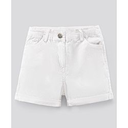 Pine Kids Cotton Floral Printed Top & Denim Shorts Set  - Red