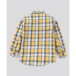 Pine Kids Full Sleeves Shirt Checks Print - Yellow