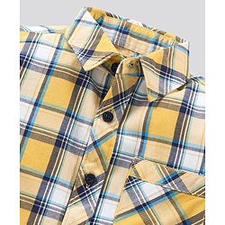 Pine Kids Full Sleeves Shirt Checks Print - Yellow